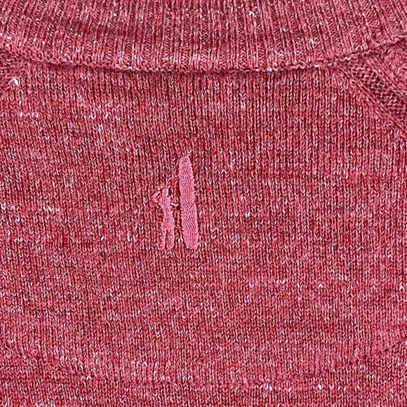 Johnnie-O Mott Mens M‎ Sweater 1/4 Zip Mock Neck Red Embroidered Logo - Picture 9 of 11
